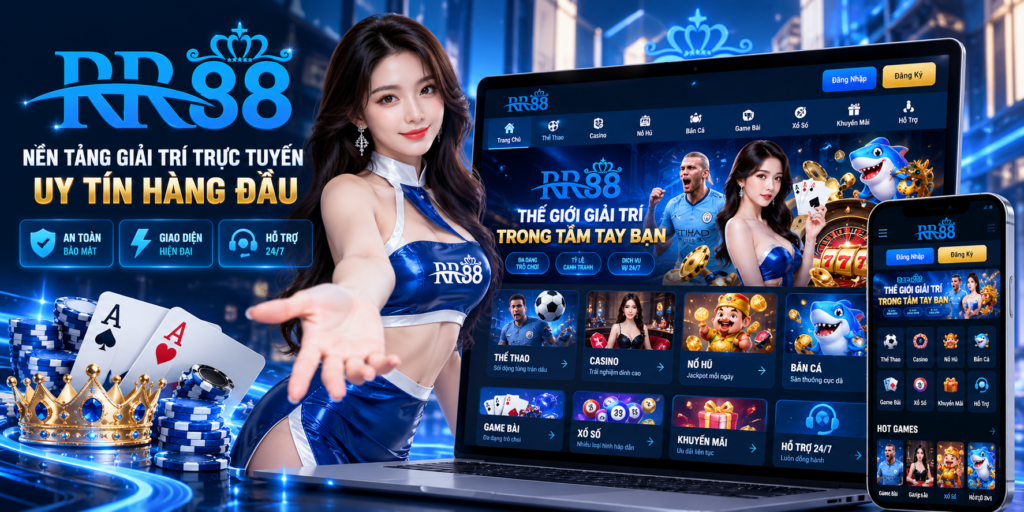 Giao diện tổng quan và giới thiệu thương hiệu RR88
