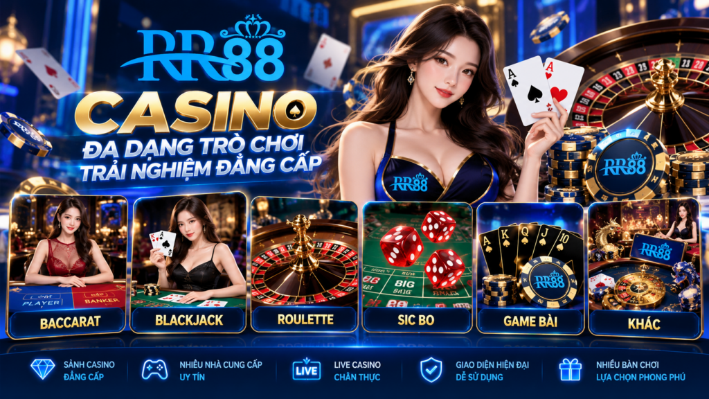 Các trò chơi Casino nổi bật tại RR88